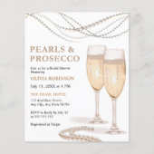 Papier Invitation à la douche nuptiale Budget Pearls & Pr (Devant)