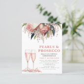 Papier Invitation à la douche nuptiale Budget Pearls & Pr (Debout devant)