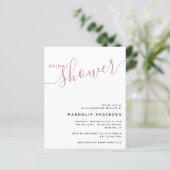 Papier Invitation à la douche nuptiale BUDGET | Rose mini (Debout devant)