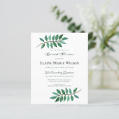 Papier Invitation à la douche nuptiale Budget vert (Debout devant)