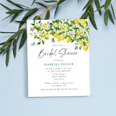 Papier Invitation à la douche nuptiale citron aquarelle B