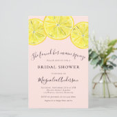 Papier Invitation à la douche nuptiale Citrus Budget (Debout devant)