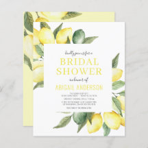 Invitation à la douche nuptiale Citrus Budget