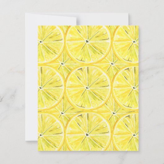 Papier Invitation à la douche nuptiale Citrus Budget (Dos)