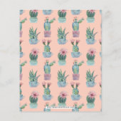 Papier Invitation à la douche nuptiale de Blush Cactus Bu (Dos)