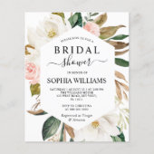 Papier Invitation à la douche nuptiale de cadre Magnolia (Devant)