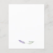 Papier Invitation à la douche nuptiale de lavande budget (Dos)