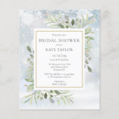 Papier Invitation à la douche nuptiale d'hiver (Devant)