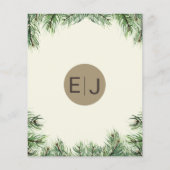 Papier Invitation à la douche nuptiale d'hiver Pine Cone (Dos)