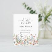 Papier Invitation à la douche nuptiale du Fleur sauvage b (Debout devant)