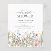 Papier Invitation à la douche nuptiale du Fleur sauvage b (Devant)