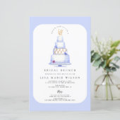 Papier Invitation à la douche nuptiale du Mariage Budget (Debout devant)