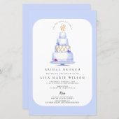 Papier Invitation à la douche nuptiale du Mariage Budget (Devant / Derrière)