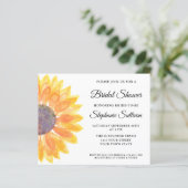 Papier Invitation à la douche nuptiale du tournesol Budge (Debout devant)