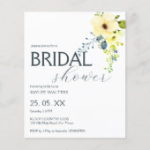 Papier Invitation à la douche nuptiale économique simple (Devant)