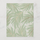 Papier Invitation à la douche nuptiale en or Budget Green (Dos)