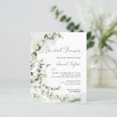 Papier Invitation à la douche nuptiale Eucalyptus Budget (Debout devant)