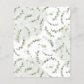 Papier Invitation à la douche nuptiale Eucalyptus Budget (Dos)