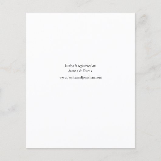 Papier Invitation à la douche nuptiale Eucalyptus Budget (Dos)