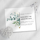 Papier Invitation à la douche nuptiale Eucalyptus BUDGET