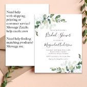 Papier Invitation à la douche nuptiale Eucalyptus Budget