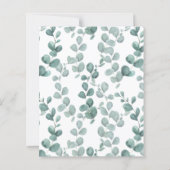 Papier Invitation à la douche nuptiale Eucalyptus Budget (Dos)