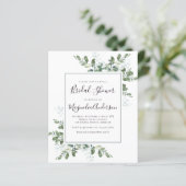Papier Invitation à la douche nuptiale Eucalyptus Budget (Debout devant)