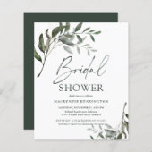 Papier Invitation à la douche nuptiale Eucalyptus chic BU (Devant / Derrière)