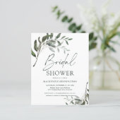 Papier Invitation à la douche nuptiale Eucalyptus chic BU (Debout devant)