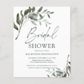 Papier Invitation à la douche nuptiale Eucalyptus chic BU (Devant)