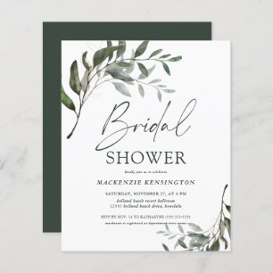 Papier Invitation à la douche nuptiale Eucalyptus chic BU