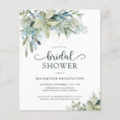 Papier Invitation à la douche nuptiale Eucalyptus vert BU (Devant)