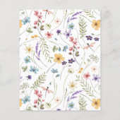 Papier Invitation à la douche nuptiale Fleur sauvage Boho (Dos)
