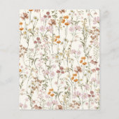 Papier Invitation à la douche nuptiale Fleur sauvage Boho (Dos)