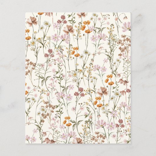 Papier Invitation à la douche nuptiale Fleur sauvage Boho (Dos)