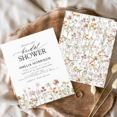 Papier Invitation à la douche nuptiale Fleur sauvage Boho