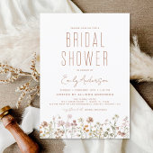 Papier Invitation à la douche nuptiale Fleur sauvage Boho