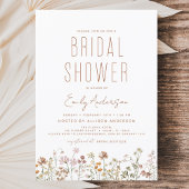 Papier Invitation à la douche nuptiale Fleur sauvage Boho