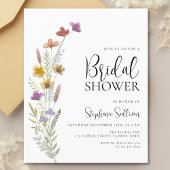 Papier Invitation à la douche nuptiale Fleur sauvage Boho