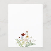 Papier Invitation à la douche nuptiale Fleur sauvage Boho (Dos)