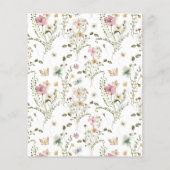 Papier Invitation à la douche nuptiale Fleur sauvage Boho (Dos)