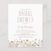Papier Invitation à la douche nuptiale Fleur sauvage Boho (Devant)