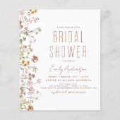 Papier Invitation à la douche nuptiale Fleur sauvage Boho (Devant)