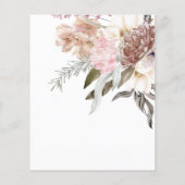 Papier Invitation à la douche nuptiale fleurie Boho Budge (Dos)