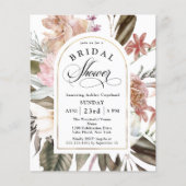 Papier Invitation à la douche nuptiale fleurie Boho Budge (Devant)