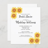 Papier Invitation à la douche nuptiale fleurie de tournes (Devant / Derrière)