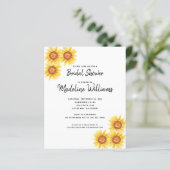 Papier Invitation à la douche nuptiale fleurie de tournes (Debout devant)