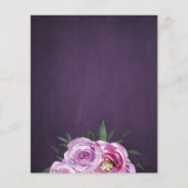 Papier Invitation à la douche nuptiale fleurie violette m (Dos)