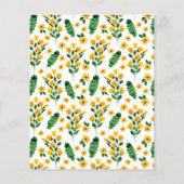 Papier Invitation à la douche nuptiale - Floral Jaune (Dos)