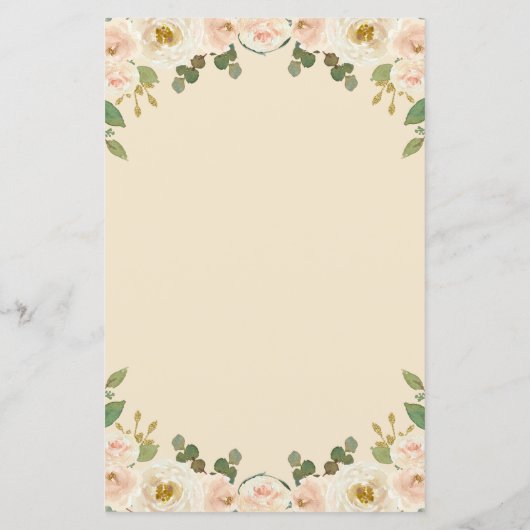 Papier Invitation à la douche nuptiale florale (Dos)